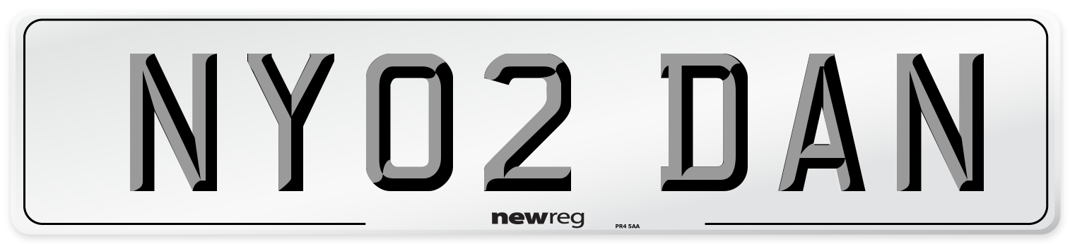 NY02 DAN Number Plate from New Reg